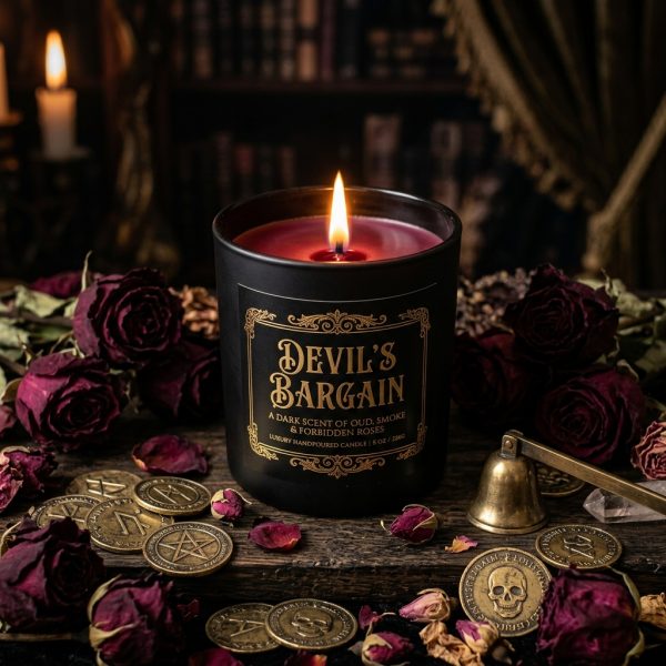 Devil's Bargain candle — bold gothic luxury